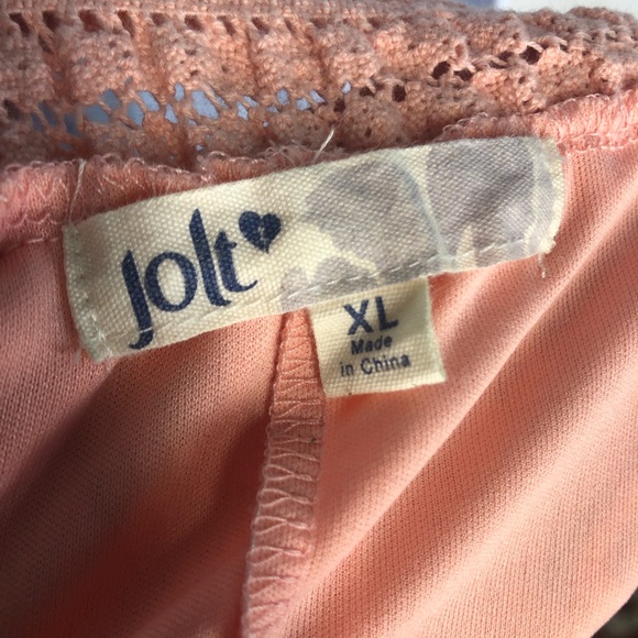 Jolt Women’s Lace Off The Shoulders Peach Dress XL - Picture 5 of 5